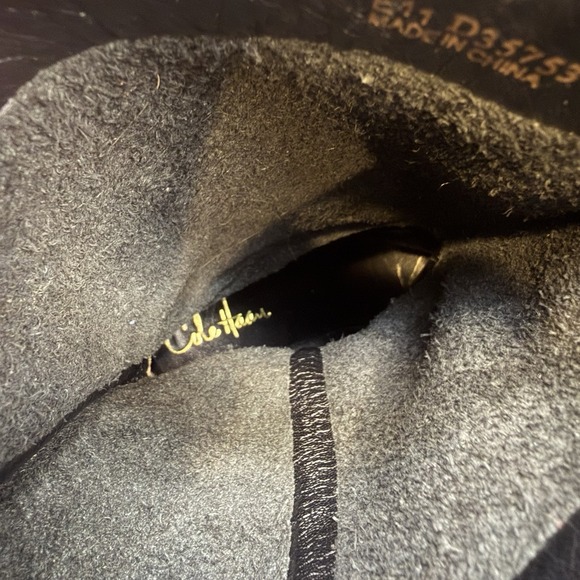 CH Cole Haan Leather Black High Heel Boots Women's Size 8.5 B Good Condition - Picture 10 of 11